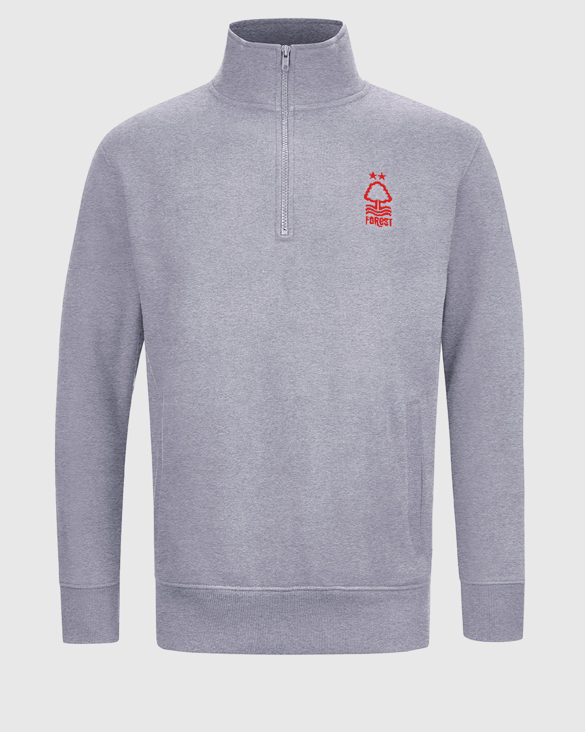 NFFC Grey Essential Crest 1/4 Zip Top