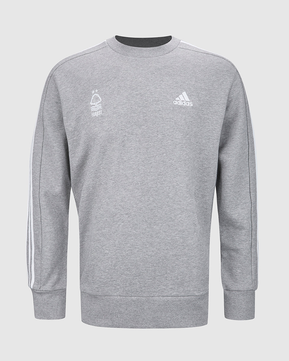 NFFC Adidas Essentials Grey 3-Stripe Sweatshirt