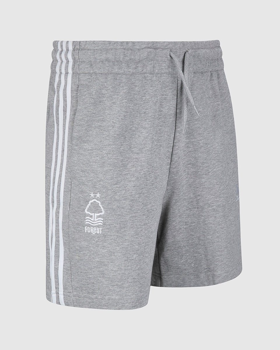 NFFC Adidas Essentials Grey 3-Stripe Shorts