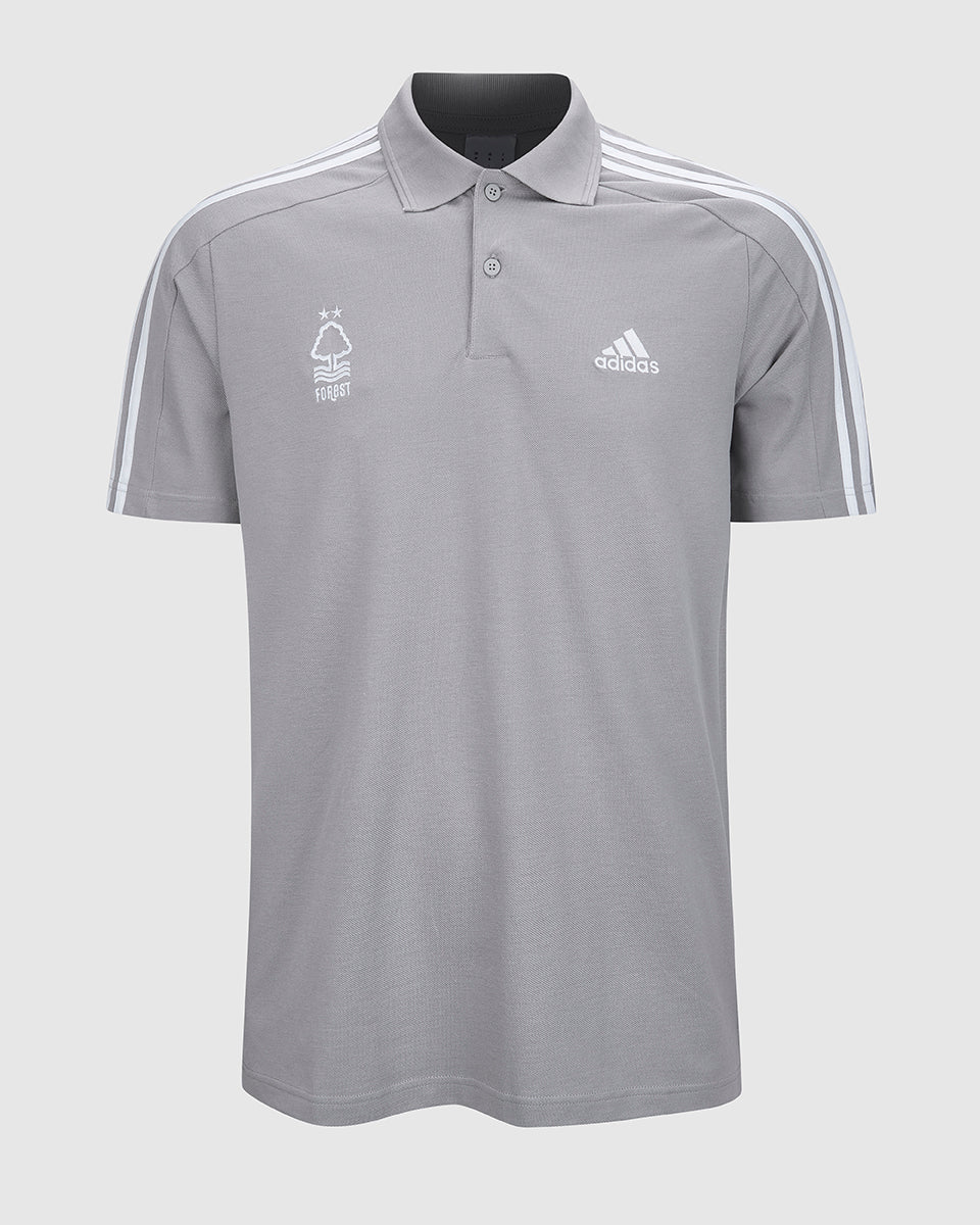 NFFC Adidas Essentials Grey 3-Stripe Polo