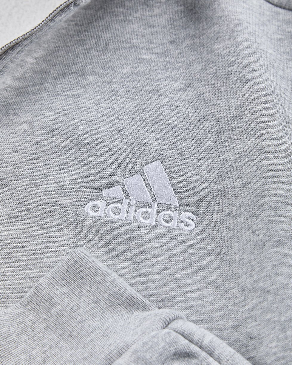 NFFC Adidas Essentials Grey 1/4 Zip 3-Stripe Top