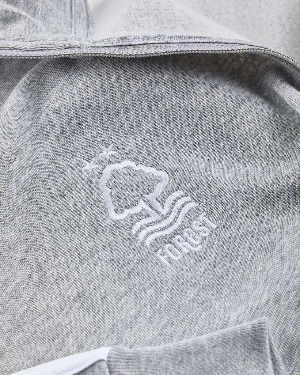 NFFC Adidas Essentials Grey 1/4 Zip 3-Stripe Top