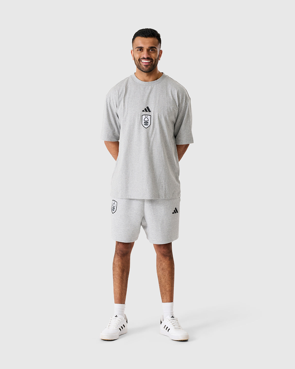 NFFC Adidas Future Icons Small Logo Grey T-Shirt