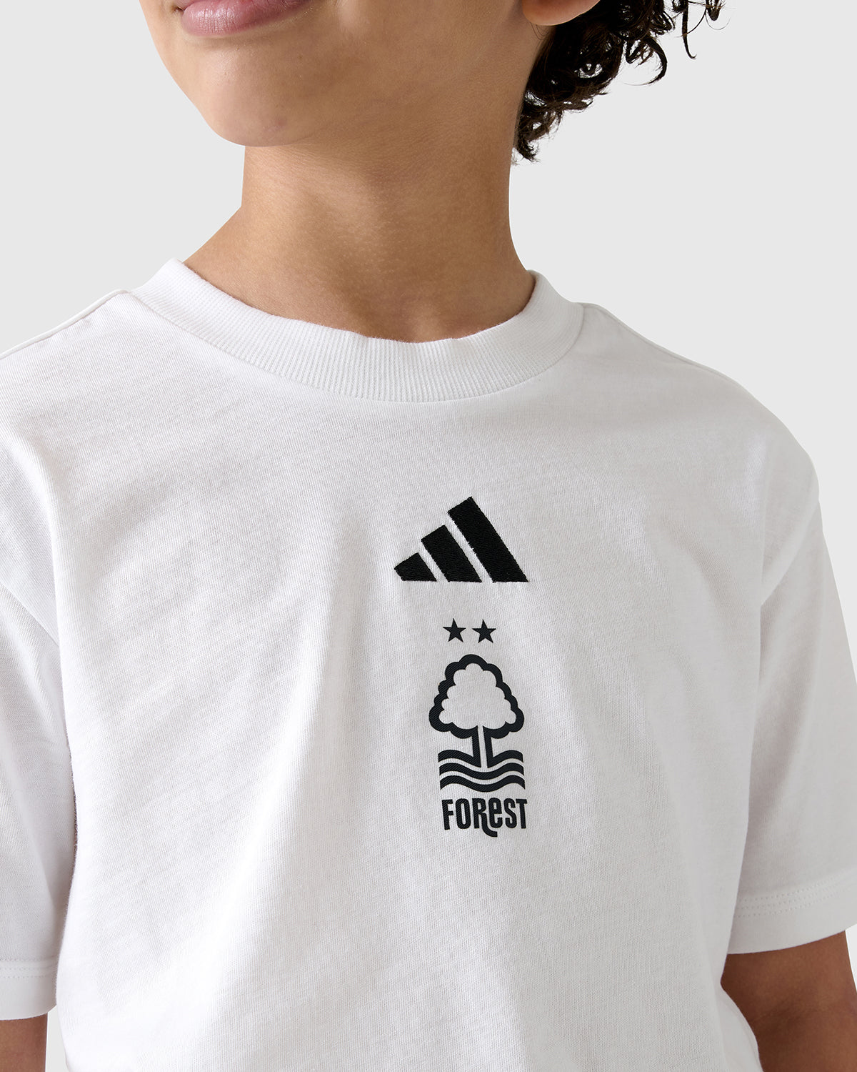 NFFC Adidas Junior White Small Logo T-Shirt