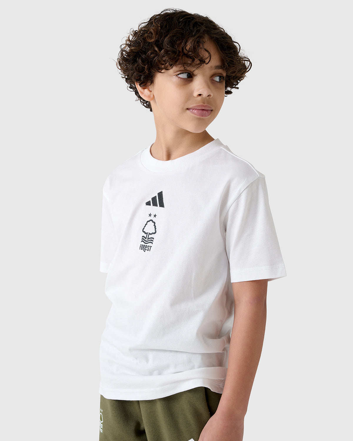 NFFC Adidas Junior White Small Logo T-Shirt