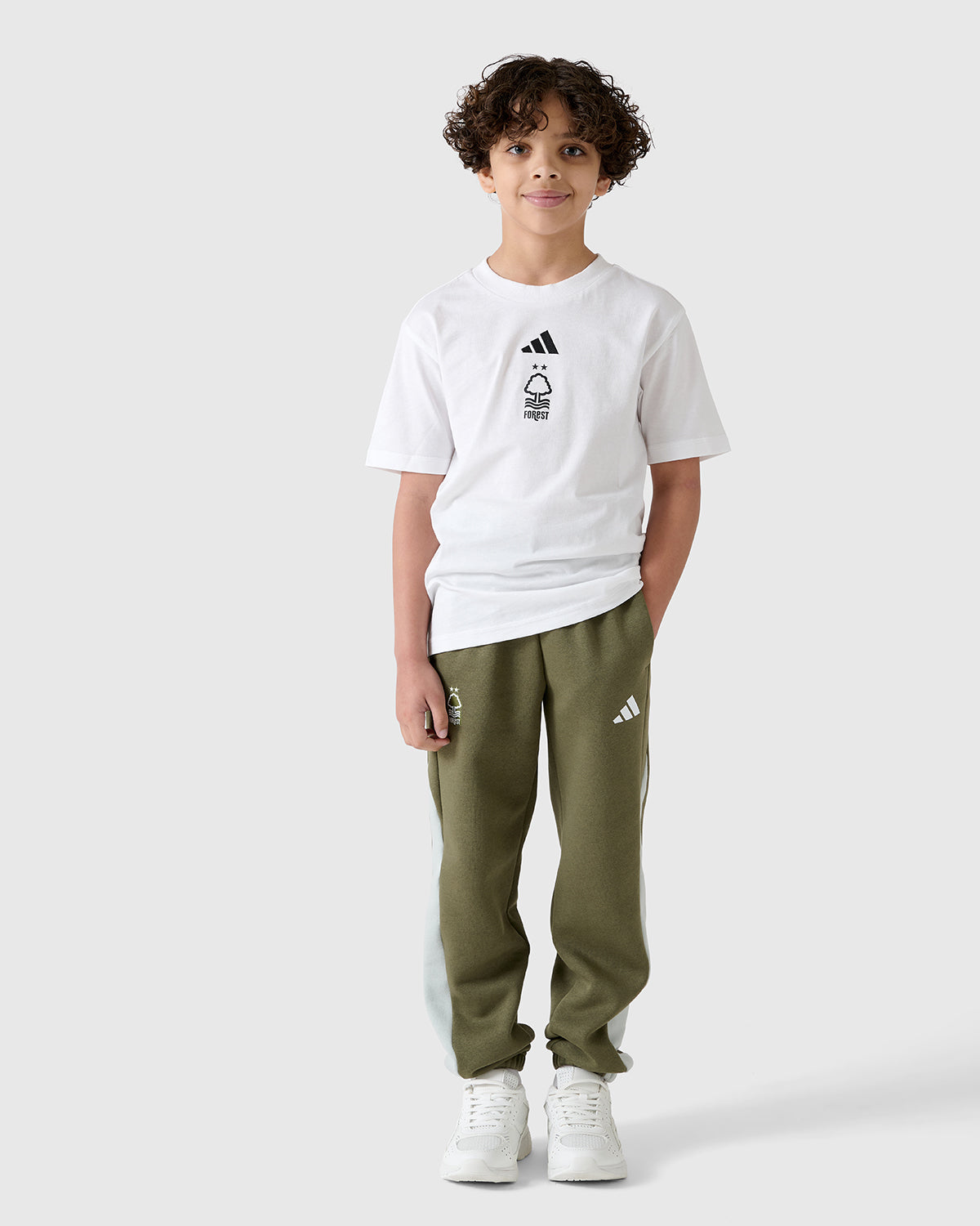 NFFC Adidas Junior White Small Logo T-Shirt