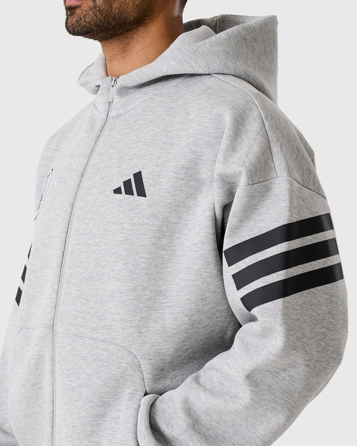 NFFC Adidas Future Icons 3-Stripe Full Zip Hoodie