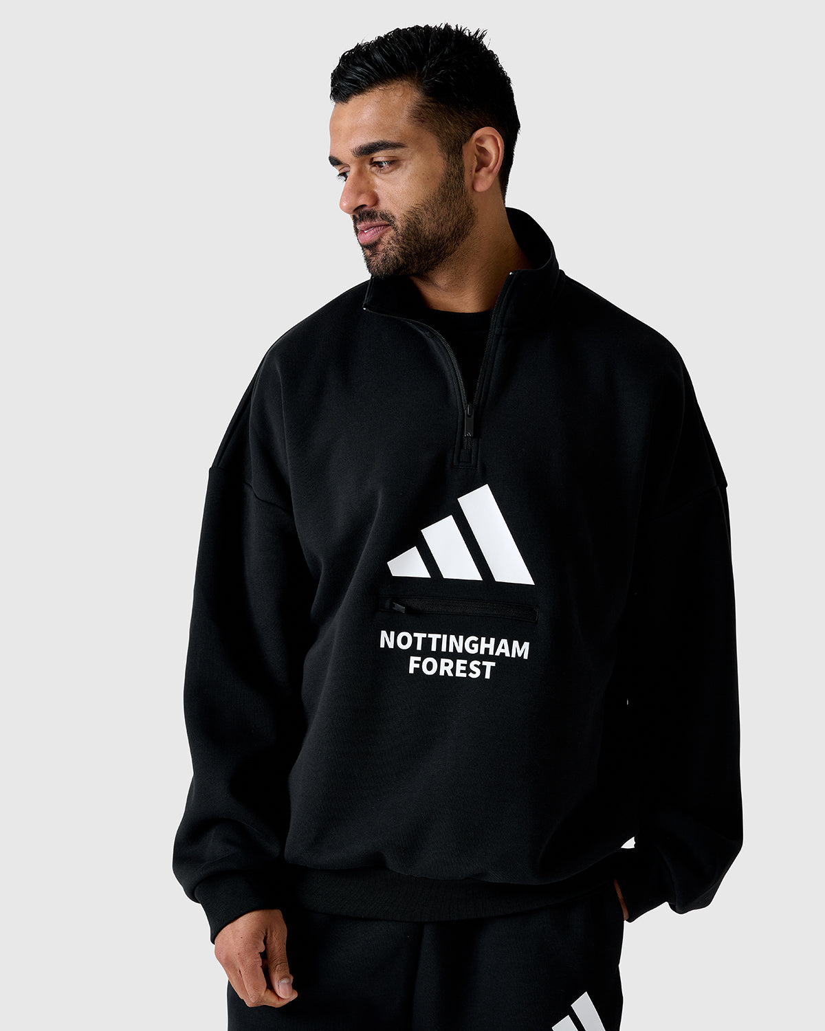 NFFC Adidas Future Icons 3-Bar Woven 1/2 Zip Top