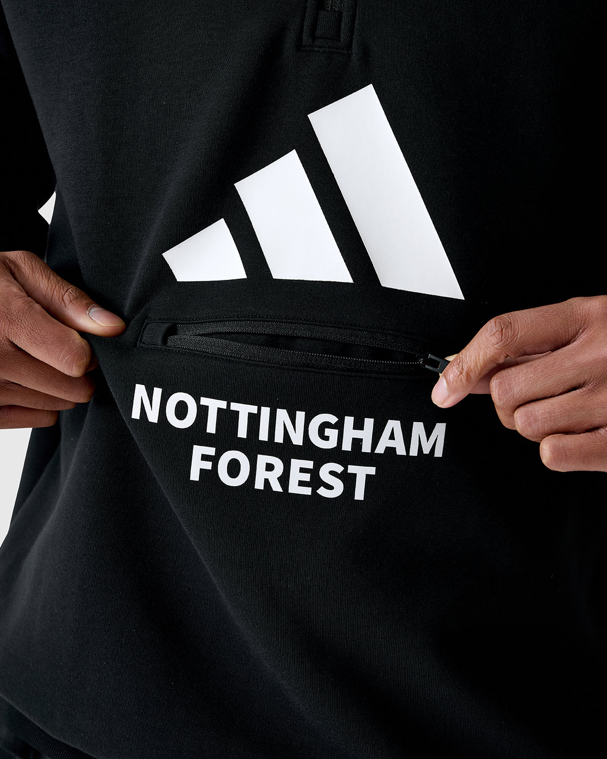 NFFC Adidas Future Icons 3-Bar Woven 1/2 Zip Top