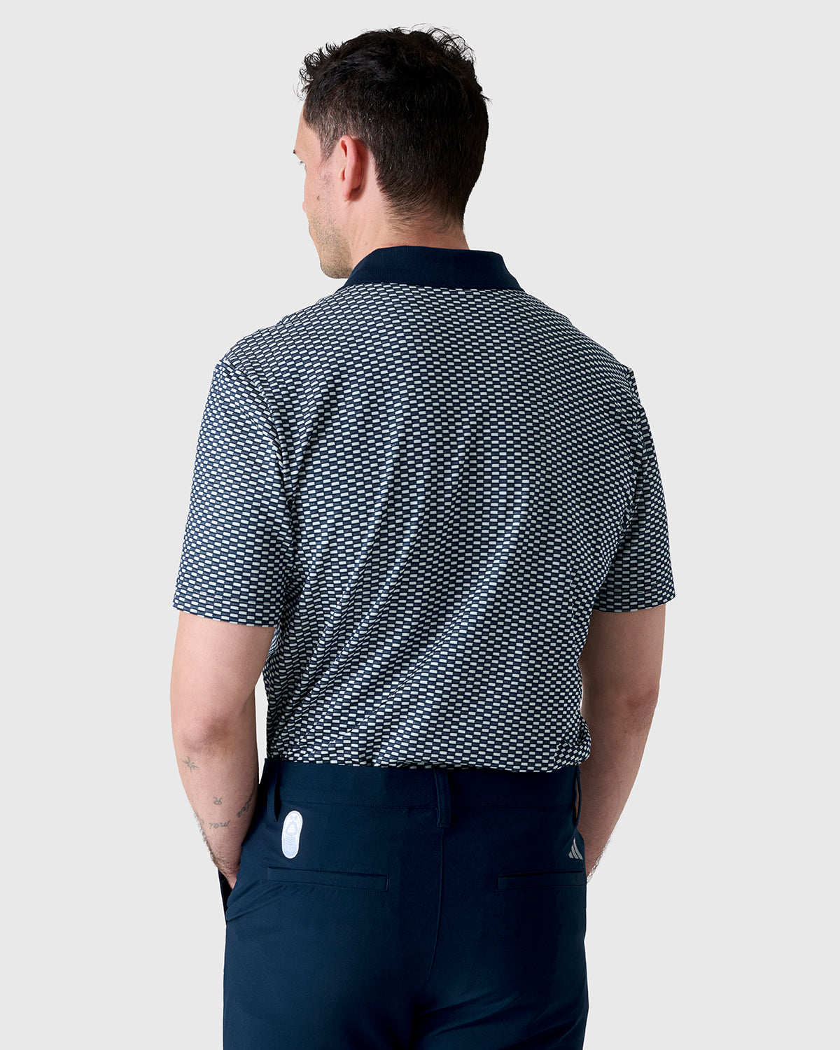 NFFC Adidas Golf Navy Beyond Textured Polo