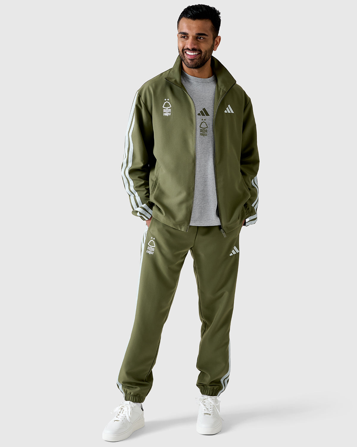 NFFC Adidas 3-Stripe Olive Woven Tracksuit