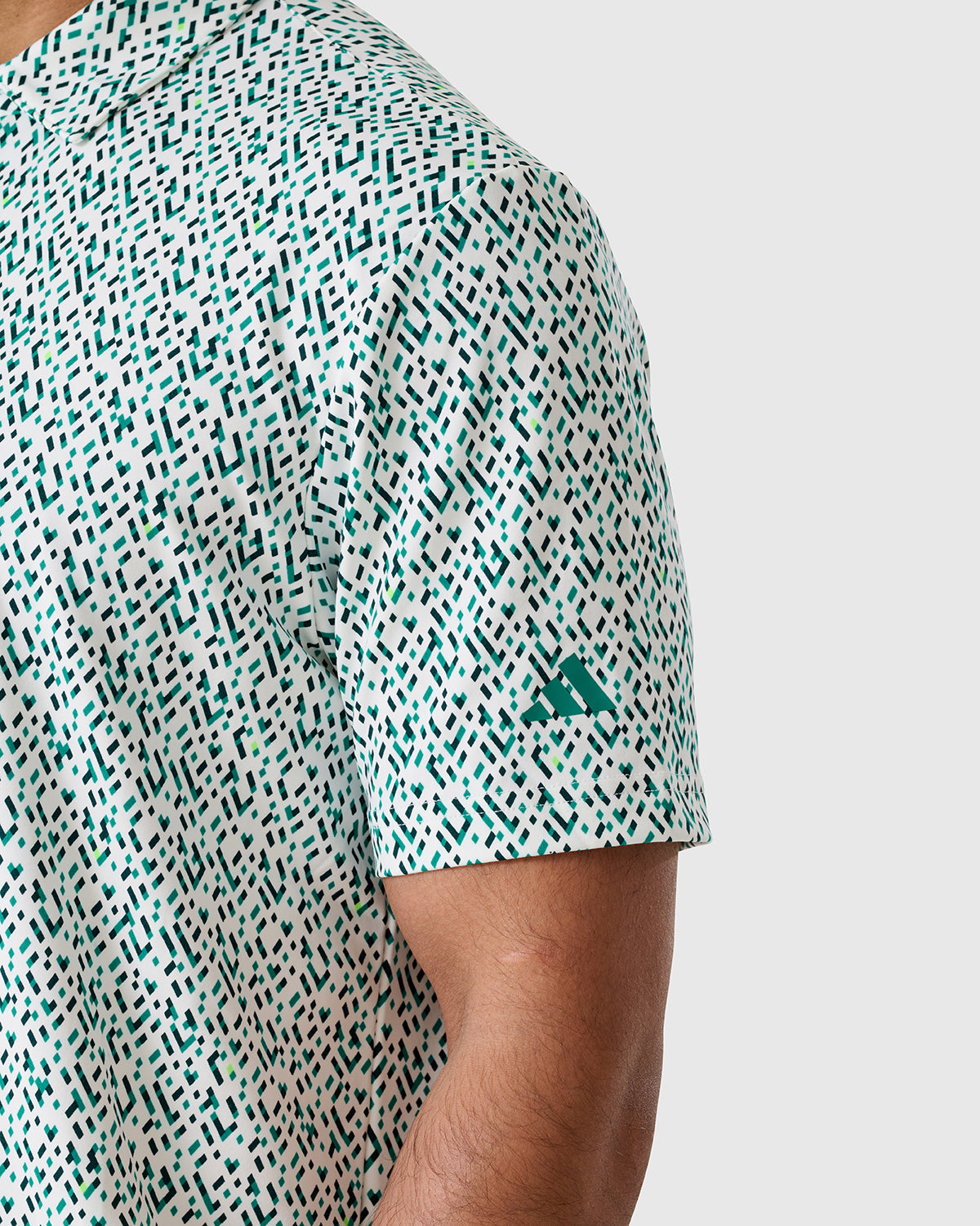 NFFC Adidas Golf Ultimate365 White Micro Argyle Polo