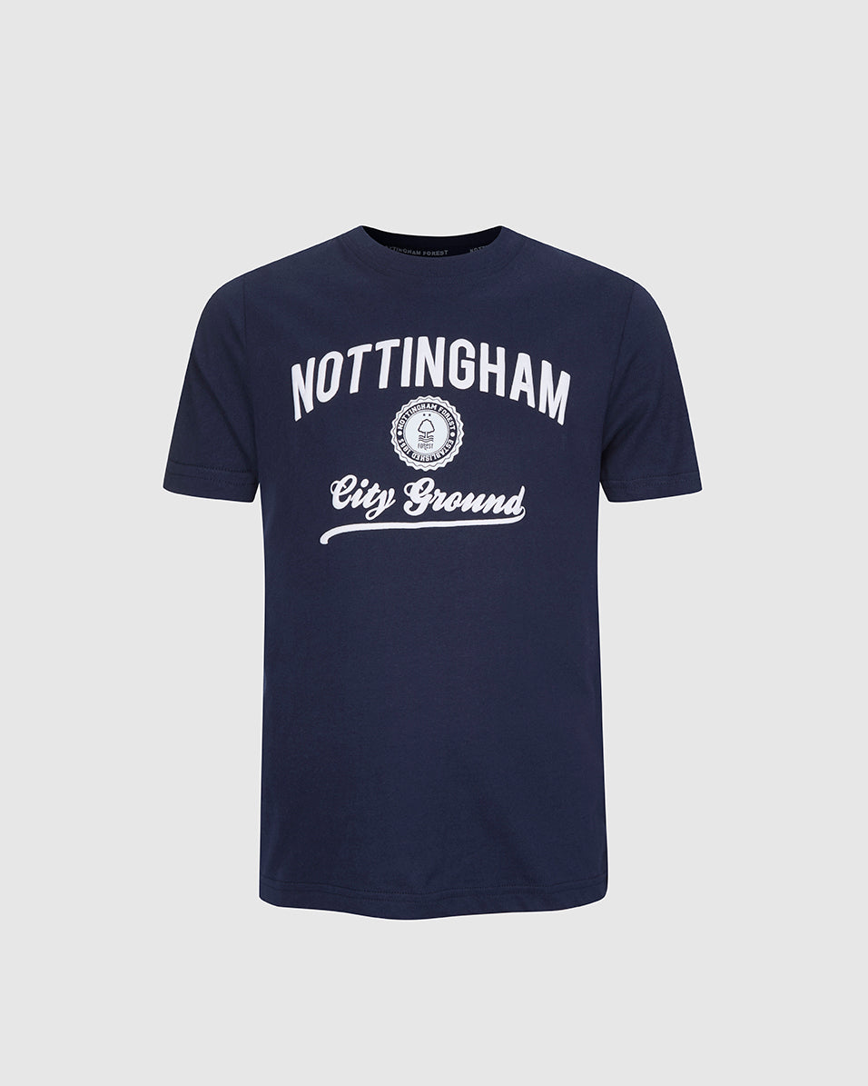 NFFC Junior Navy Collegiate Print T-Shirt