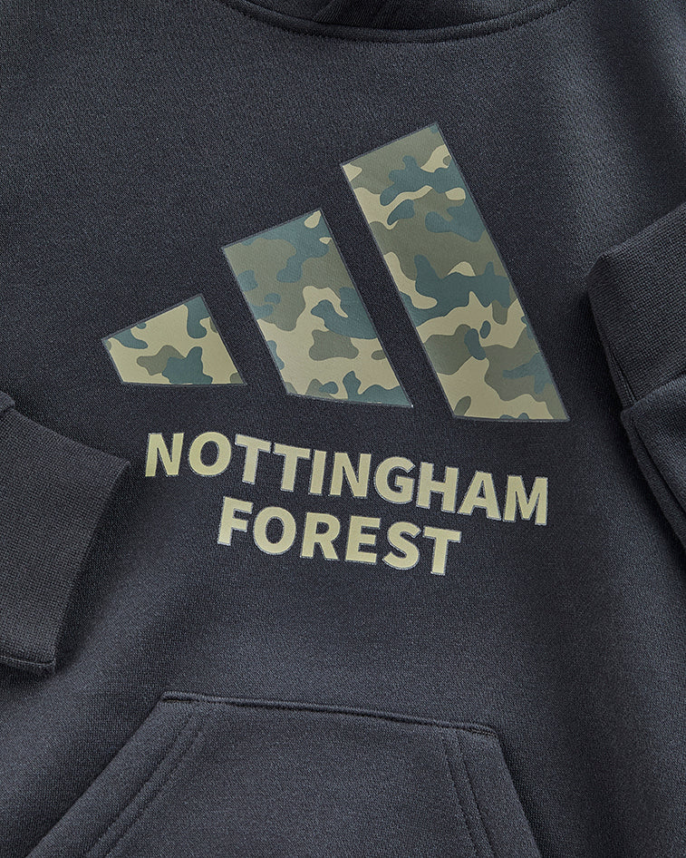 NFFC adidas Junior Black Camo Print Hoodie