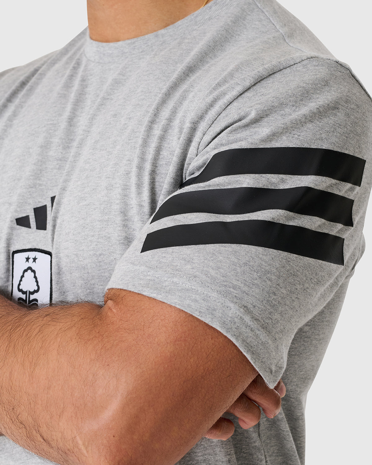 NFFC Adidas Future Icons 3-Stripe Grey T-Shirt