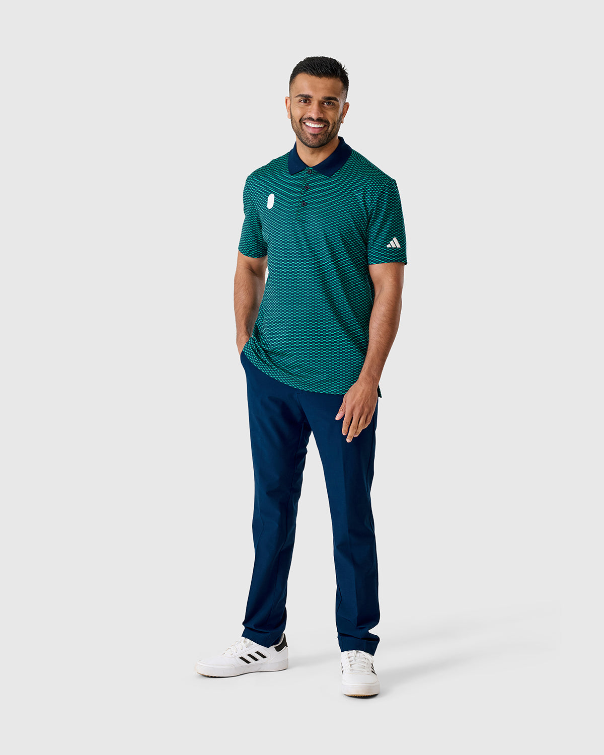 NFFC Adidas Golf BTC Teal Textured Polo