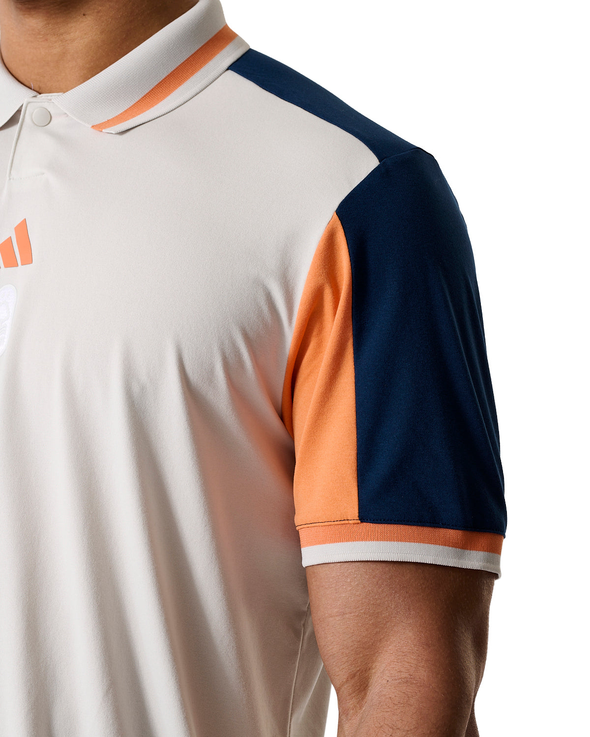 NFFC Adidas Golf Beyond White Twist Knit Polo
