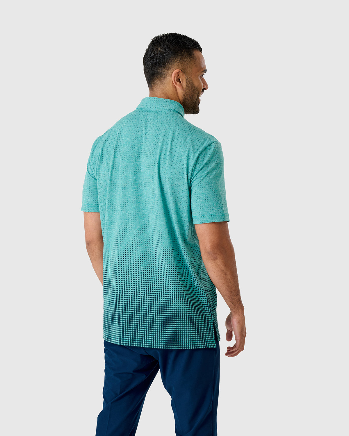 NFFC Adidas Golf Go-To Teal Rise Print Polo