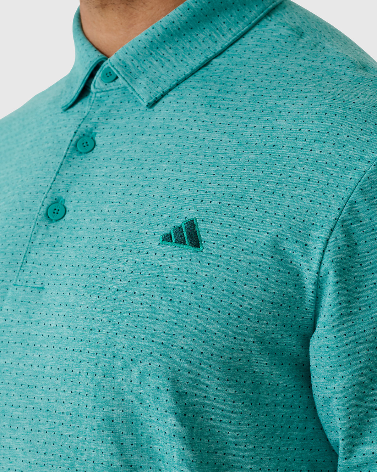 NFFC Adidas Golf Go-To Teal Rise Print Polo