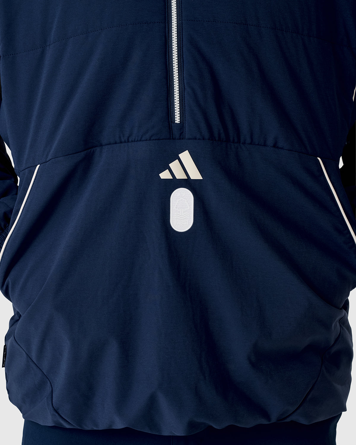 NFFC Adidas Golf BTC Navy 1/2 Zip Padded Jacket