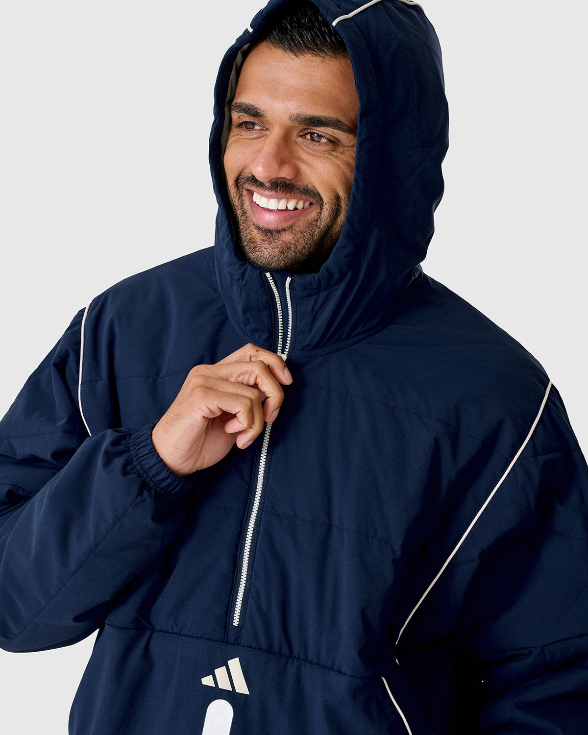 NFFC Adidas Golf BTC Navy 1/2 Zip Padded Jacket