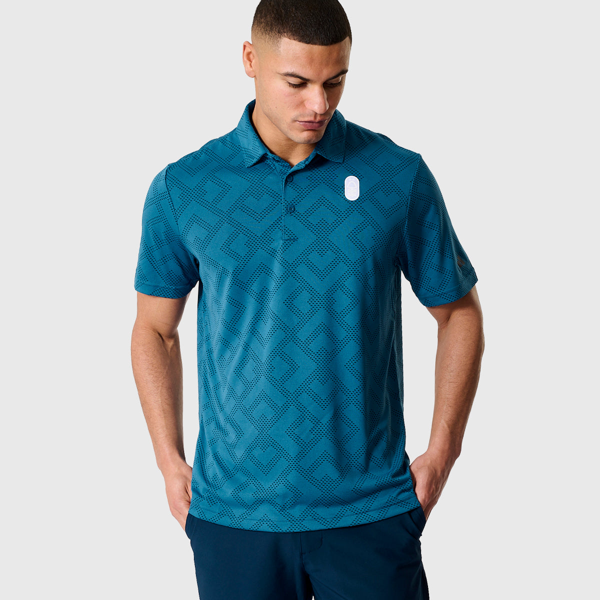 NFFC Adidas Golf Ultimate365 Jacquard Navy Polo