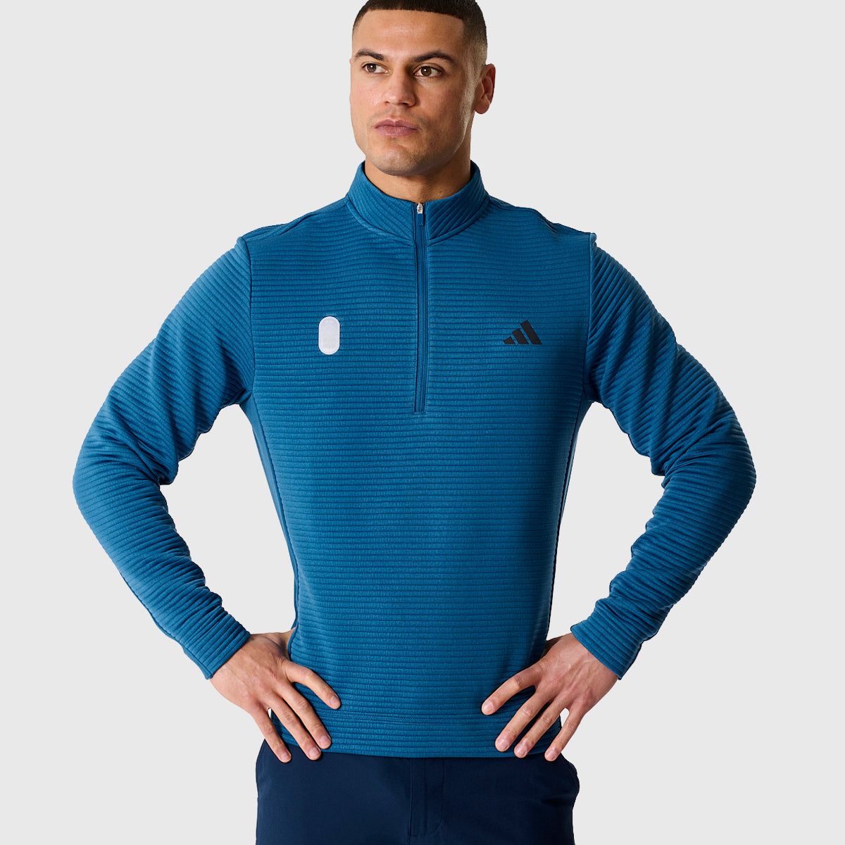 NFFC Adidas Golf Ultimate365 DWR Dusky Petrol 1/4 Zip Top