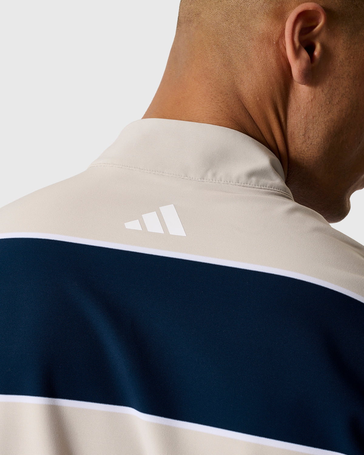 NFFC Adidas Golf Ultimate365 Navy Stripe 1/4 Zip Top