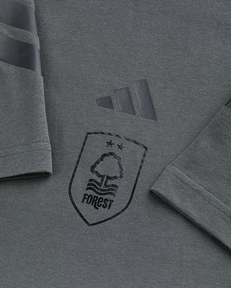 NFFC adidas Grey Future Icons 3-Stripe T-Shirt