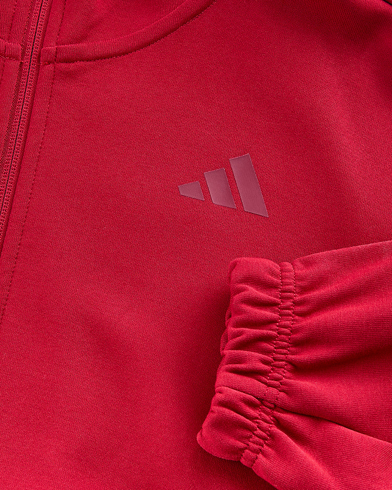 NFFC adidas Womens Maroon Future Icons Full Zip Hoodie