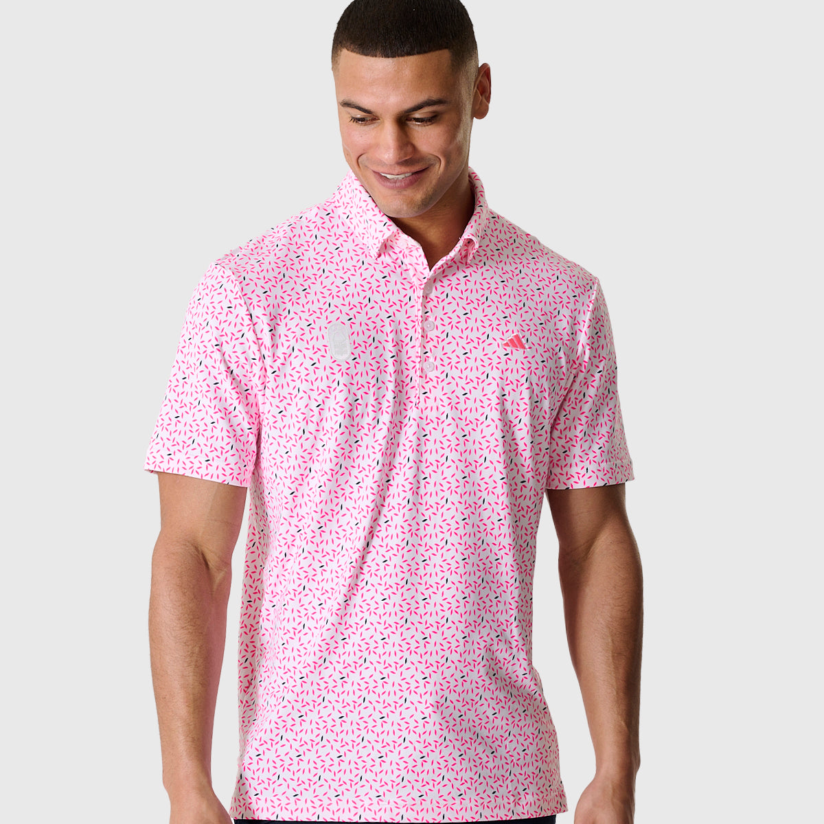 NFFC Adidas Golf Ultimate365+ White Print Polo