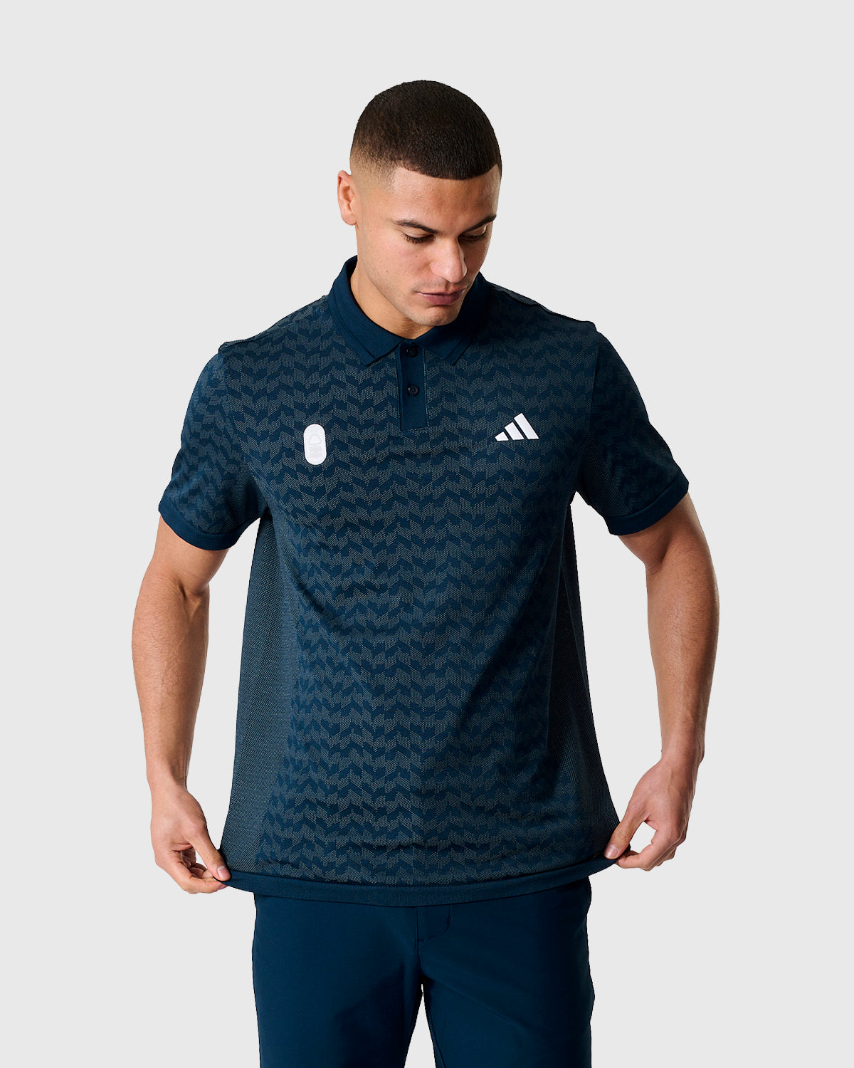 NFFC Adidas Golf Ultimate365 Seamless Navy Polo