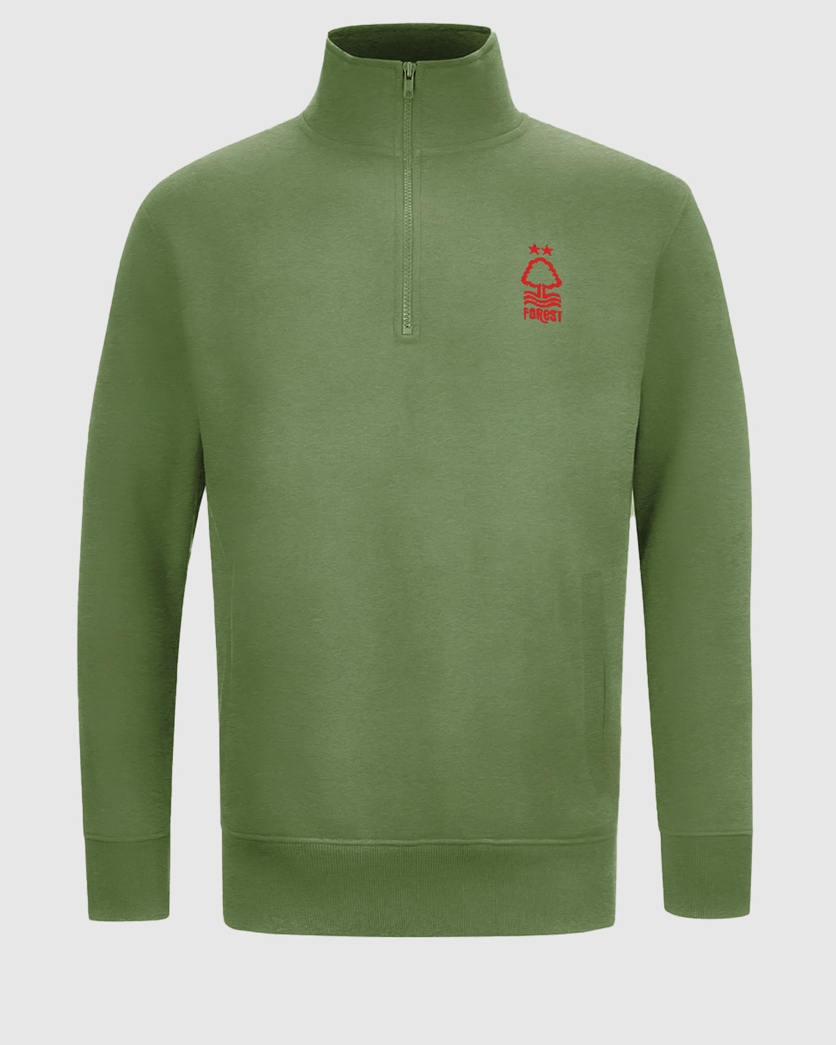 NFFC Khaki Essential Crest 1/4 Zip Top