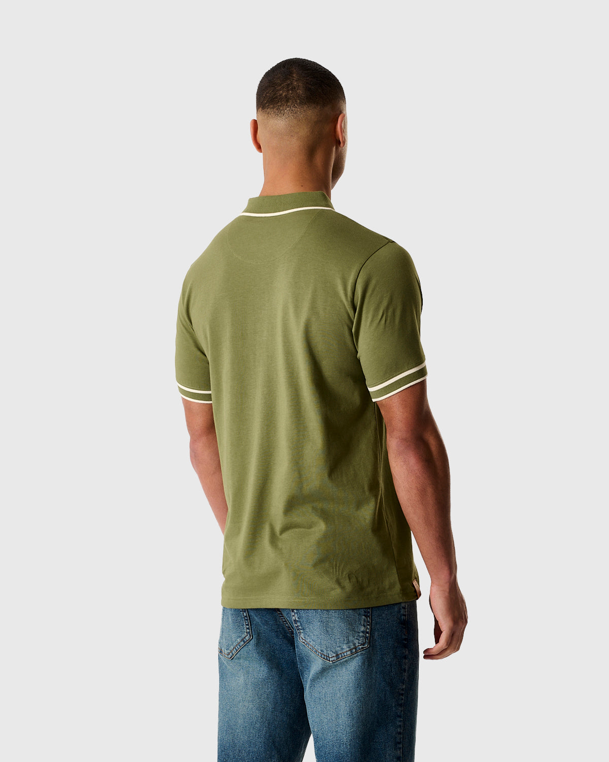 NFFC Khaki Classic Tipped Polo