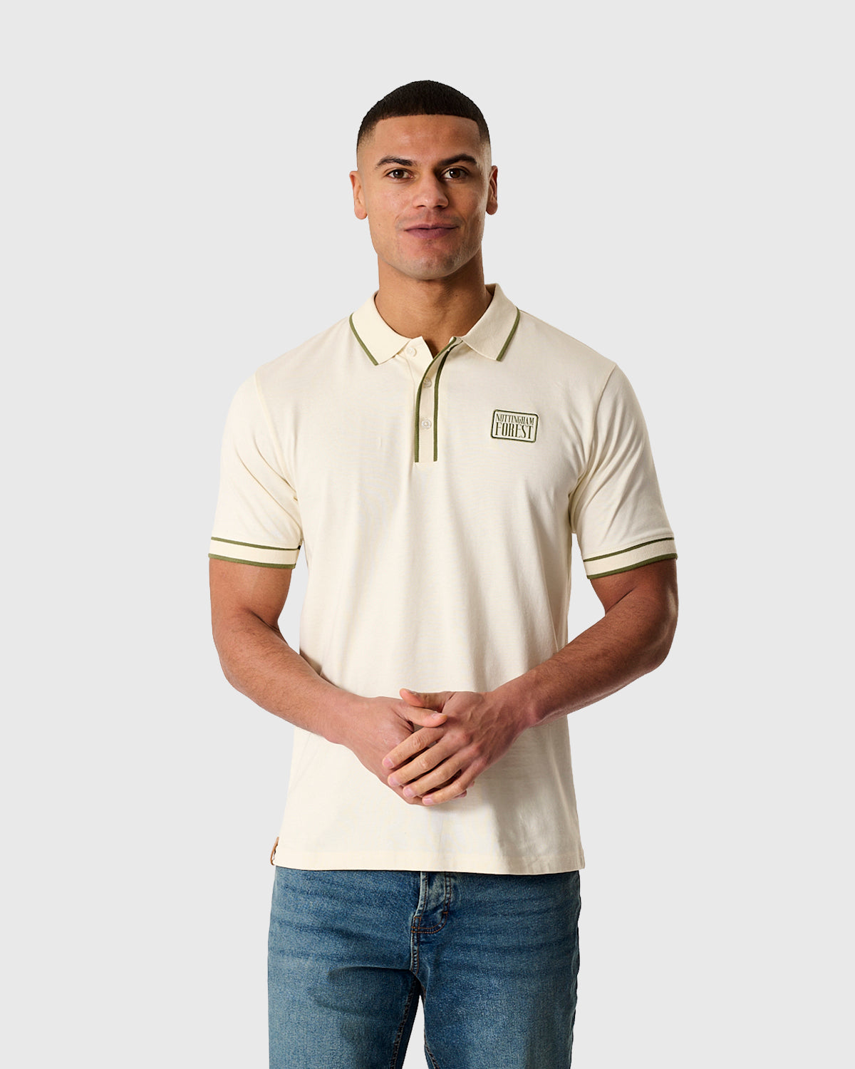 NFFC Khaki Classic Ecru Tipped Polo
