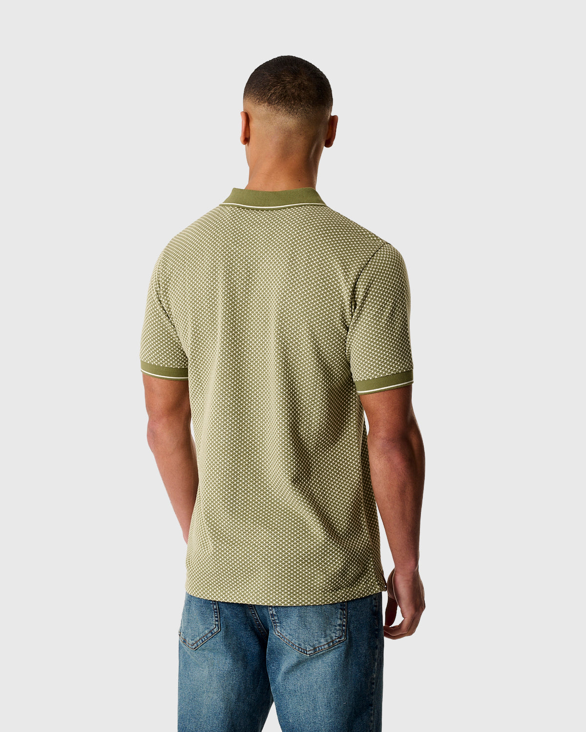NFFC Khaki Classic Jacquard Polo