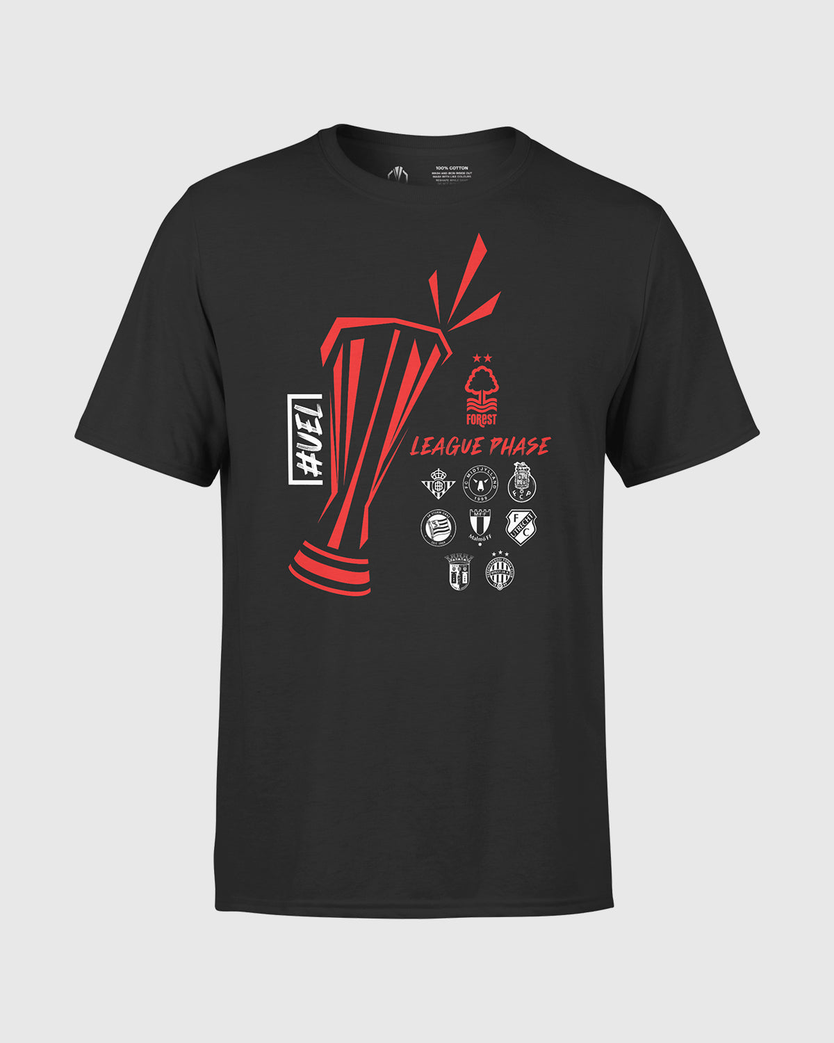 NFFC UEL 25/26 League Phase Graphic Black T-Shirt