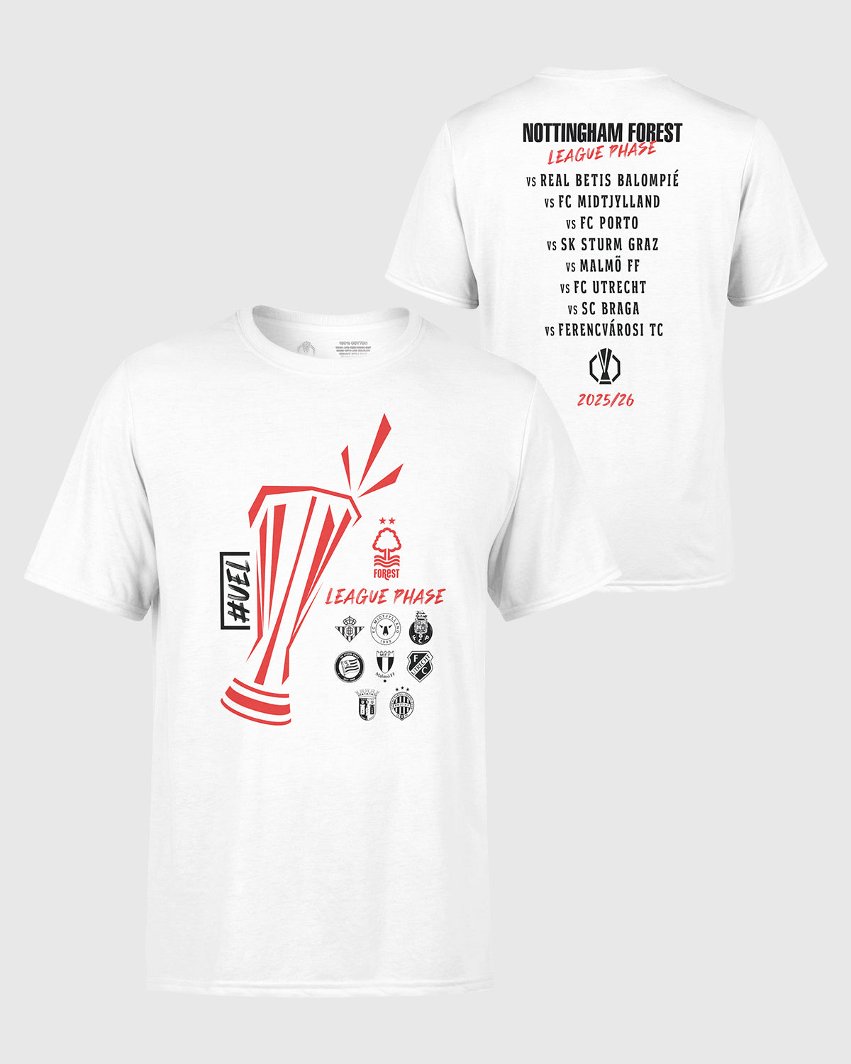 NFFC UEL 25/26 League Phase Graphic White T-Shirt