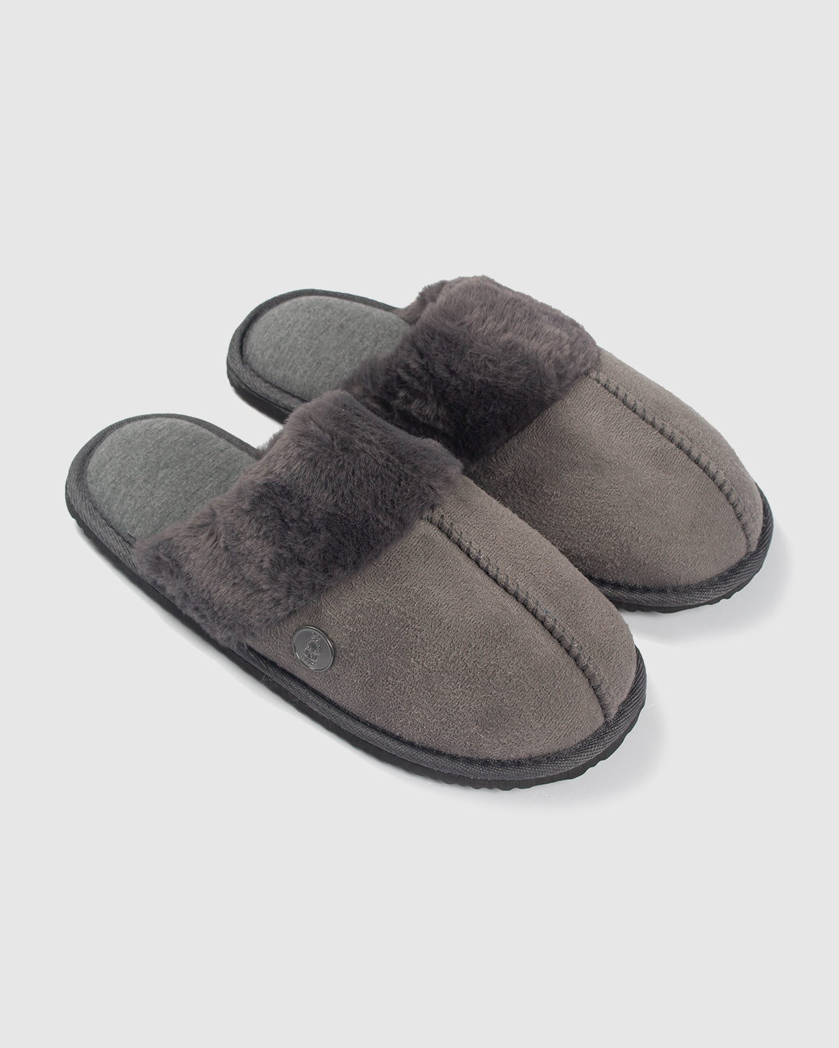 NFFC Men's Charcoal Mule Slippers