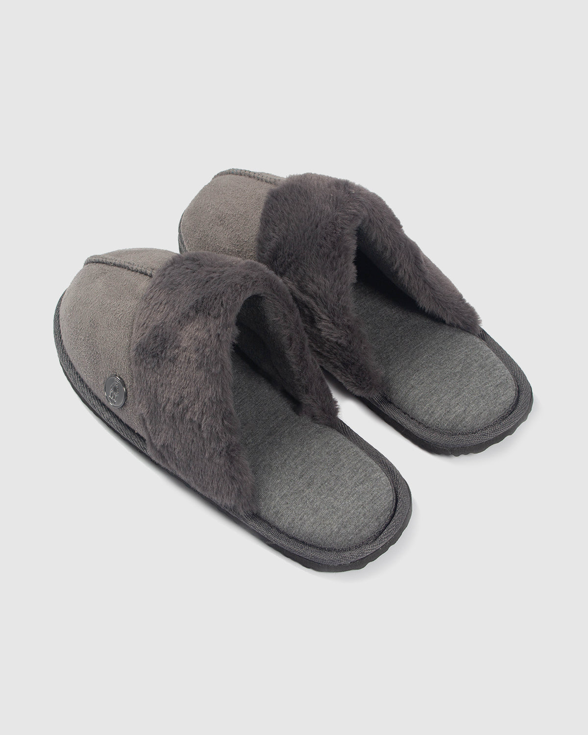 NFFC Men's Charcoal Mule Slippers