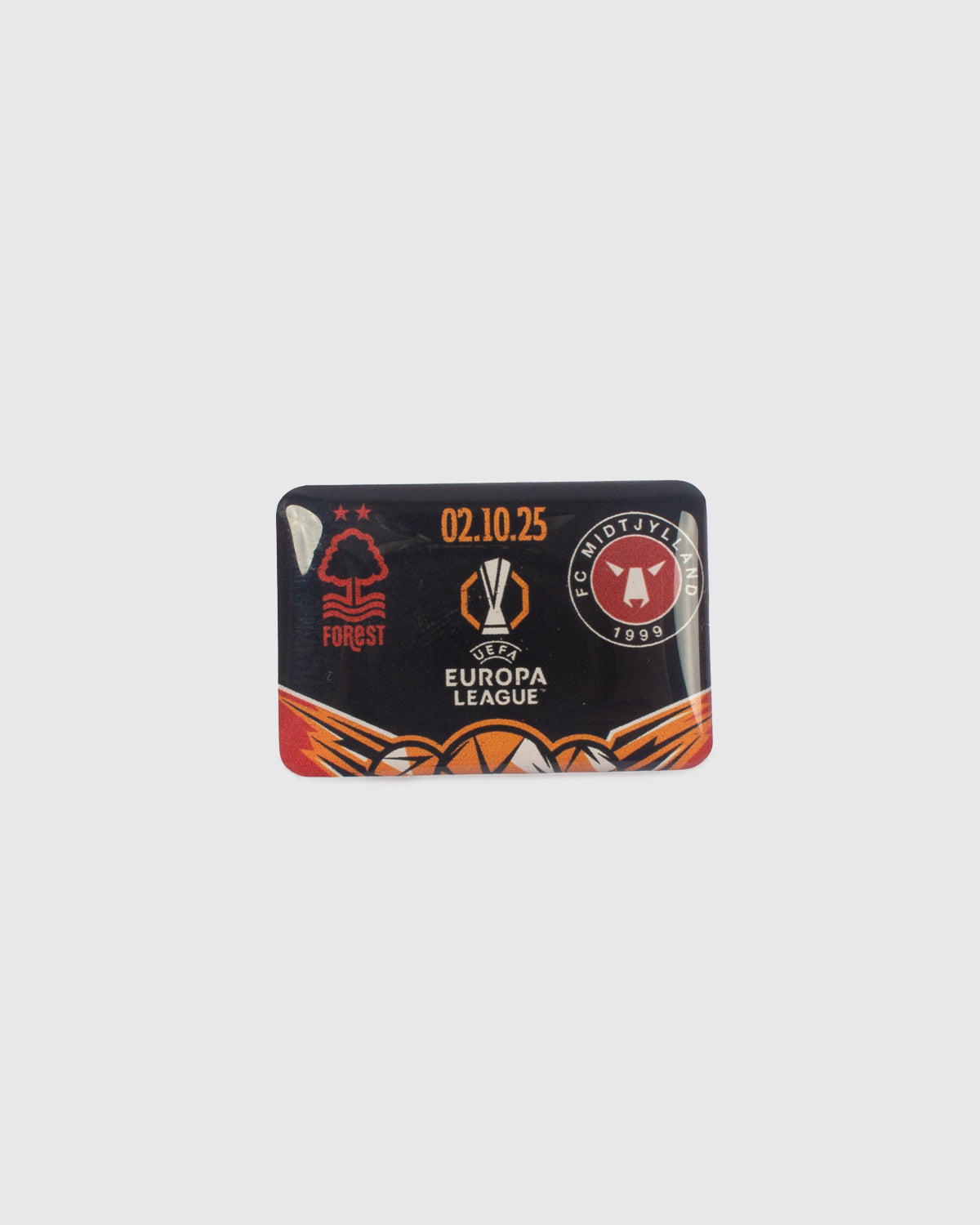 NFFC UEL 25/26 Nottingham Forest vs FC Midtjylland Pin Badge