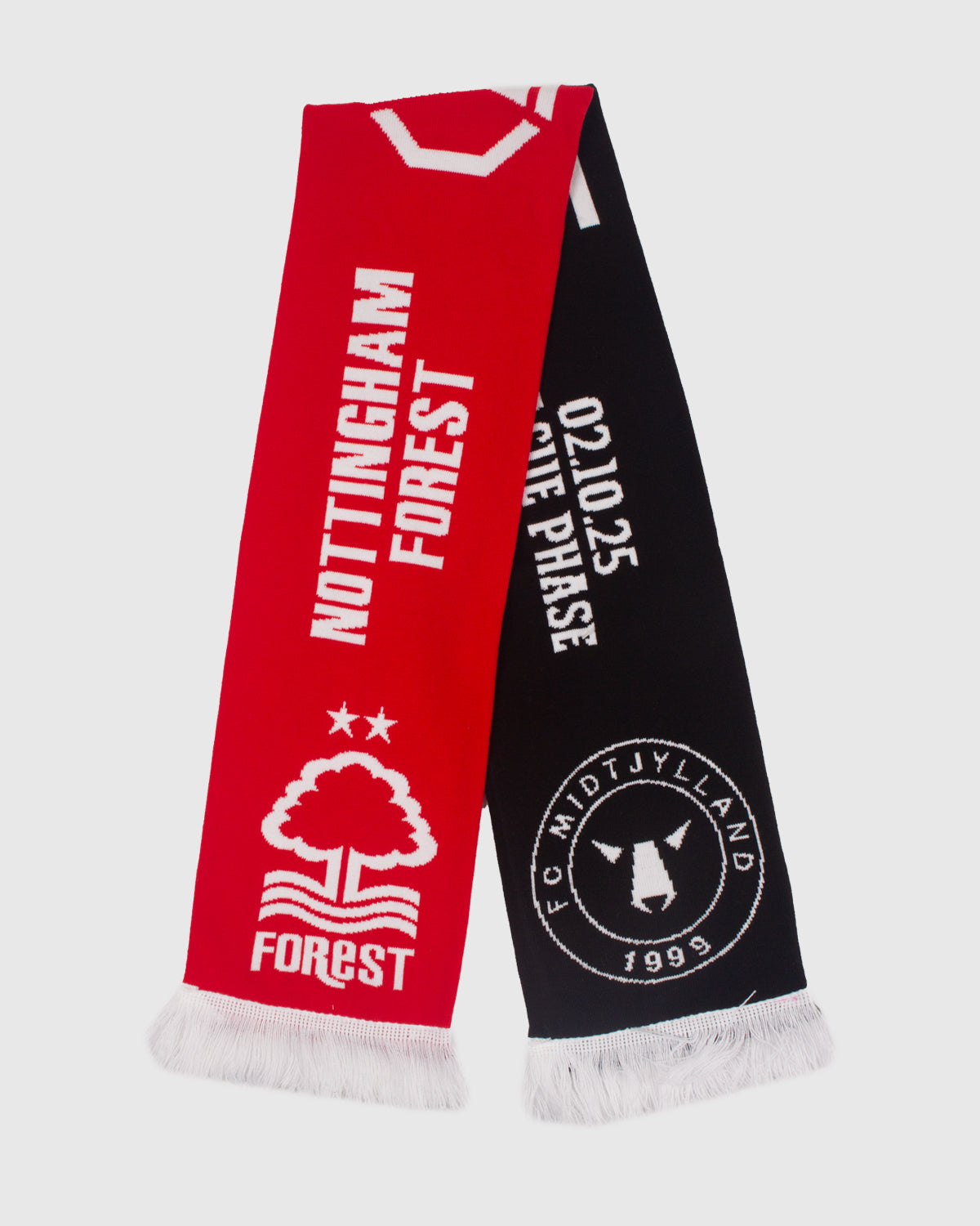 NFFC UEL 25/26 Nottingham Forest vs FC Midtjylland Half & Half Scarf