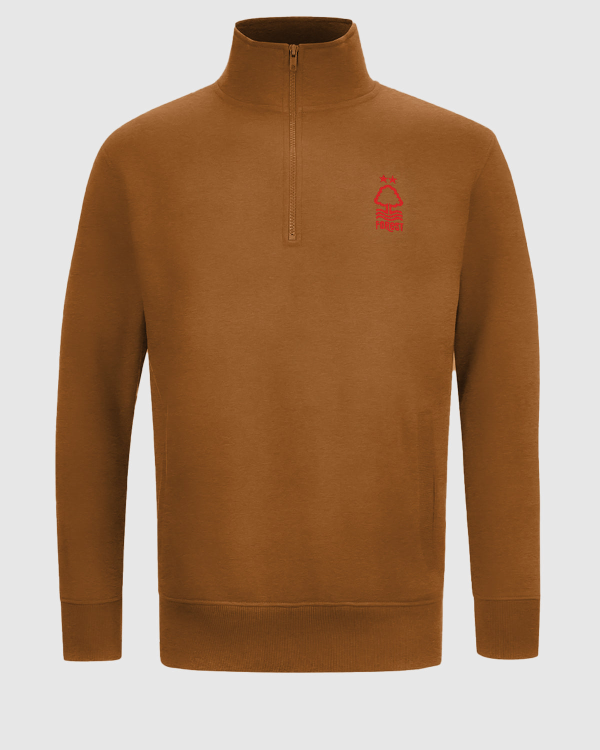 NFFC Mocha Essential Crest 1/4 Zip Top