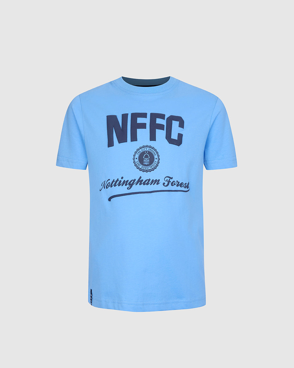 NFFC Junior Blue Collegiate Print T-Shirt