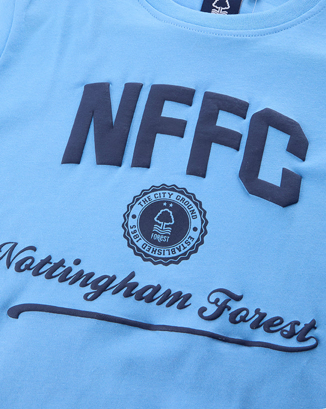 NFFC Junior Blue Collegiate Print T-Shirt