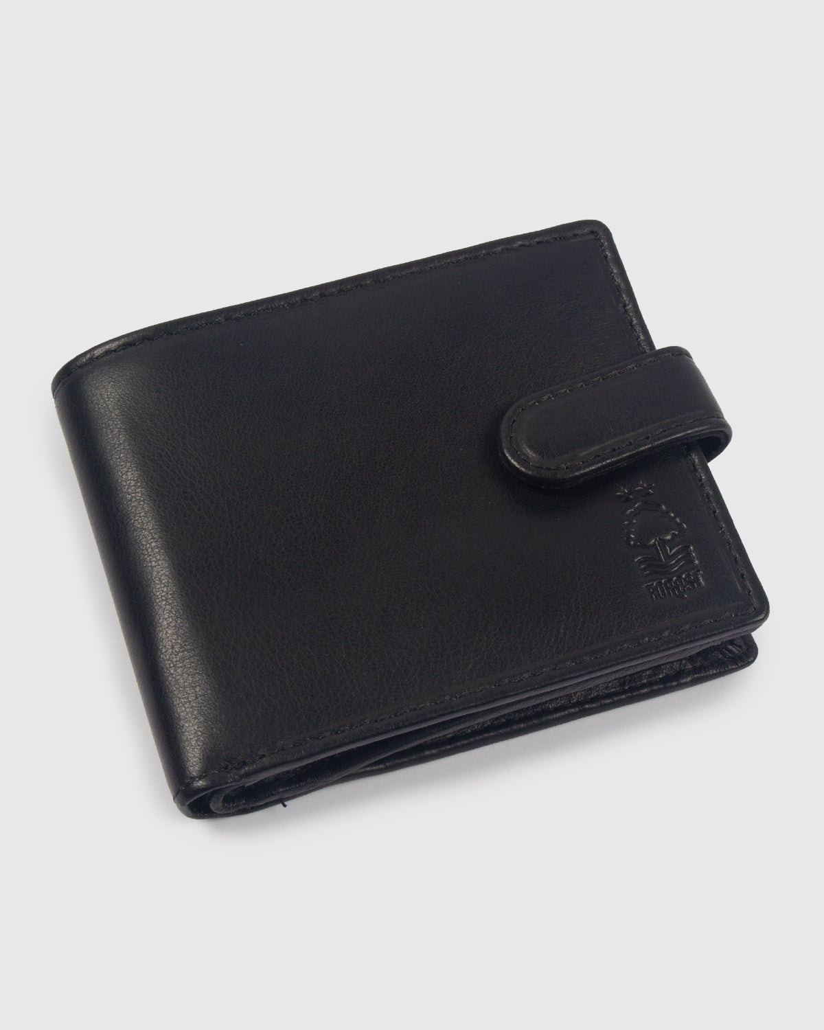NFFC Black Leather Popper Wallet