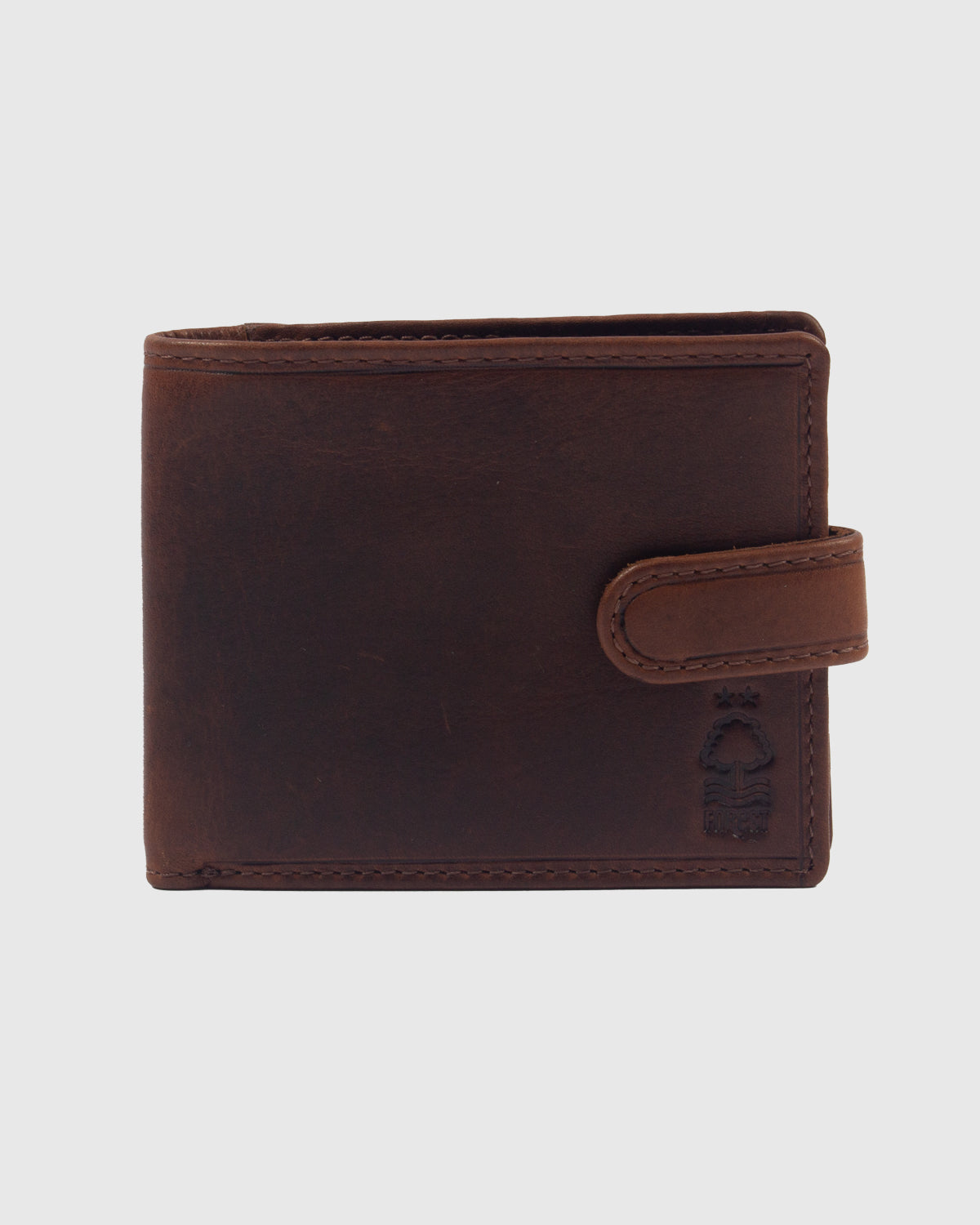 NFFC Brown Leather Popper Wallet