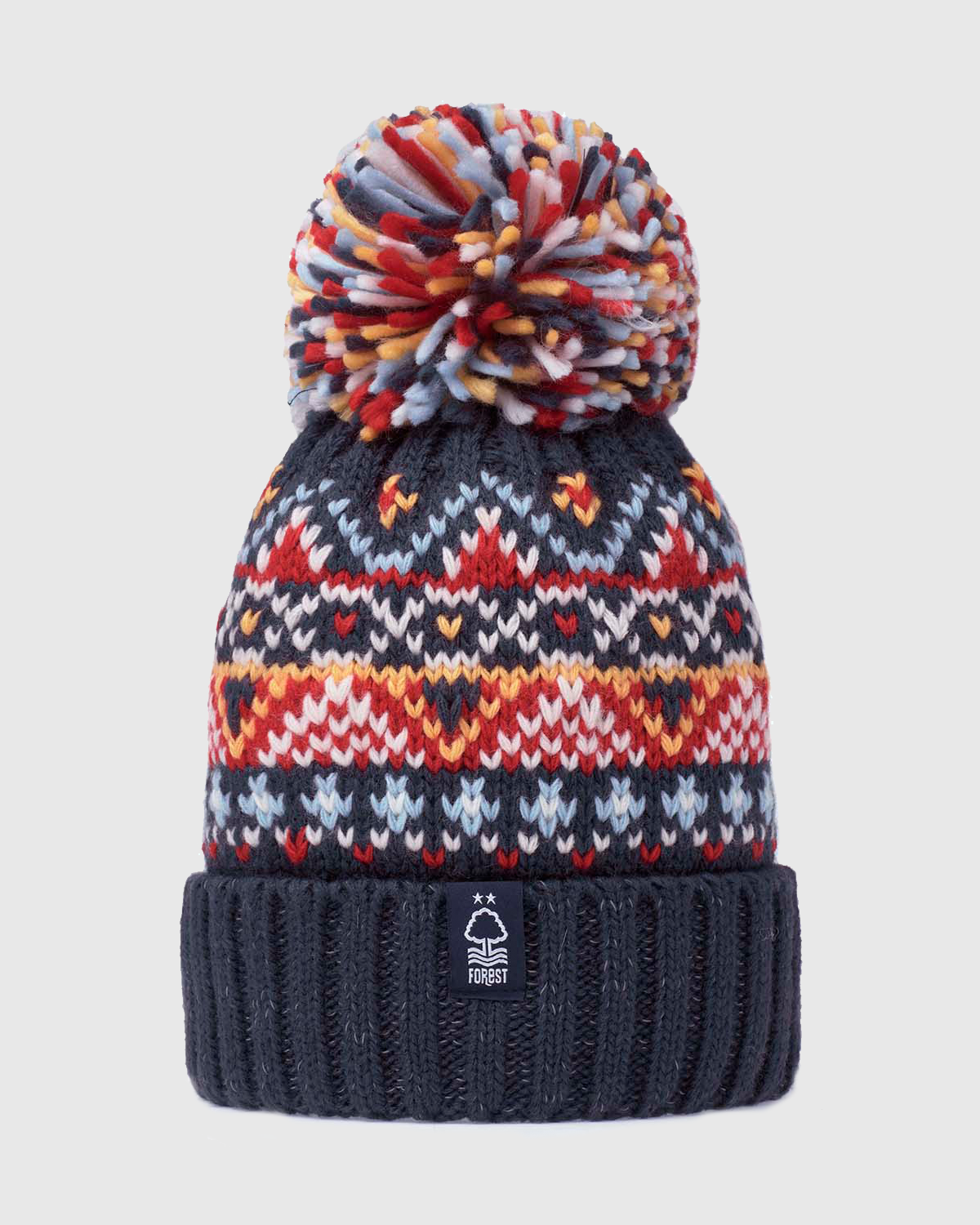 NFFC Navy Fairisle Reflective Super Bobble