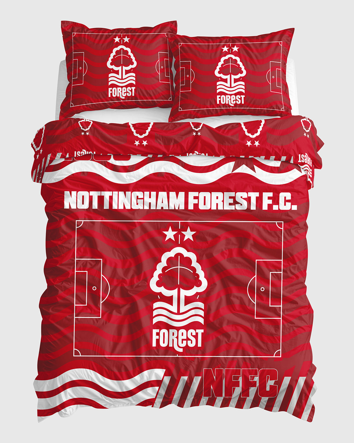 NFFC Red Field Print Duvet Set