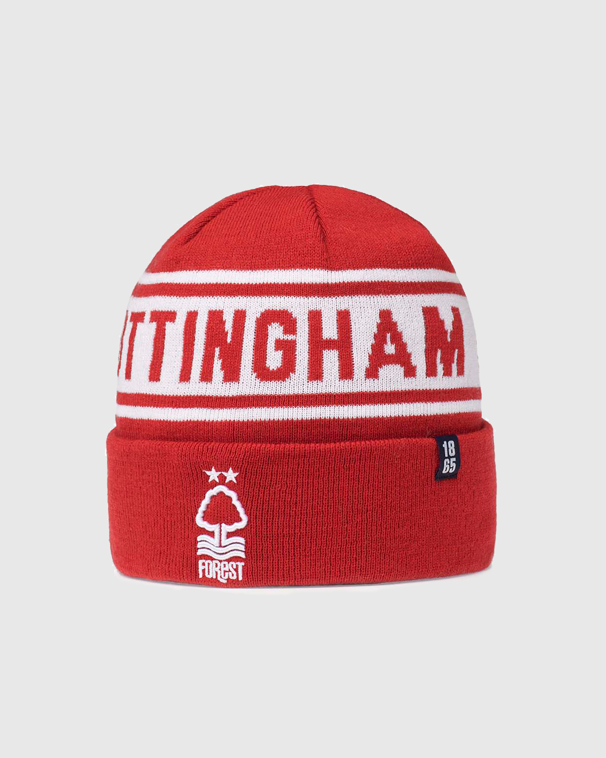 NFFC Red NOTTINGHAM 1865 Cuff Knit Beanie